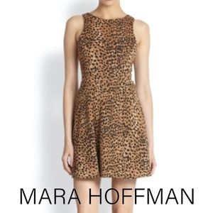 Mara Hoffman Textured Animal Print Dress EUC L